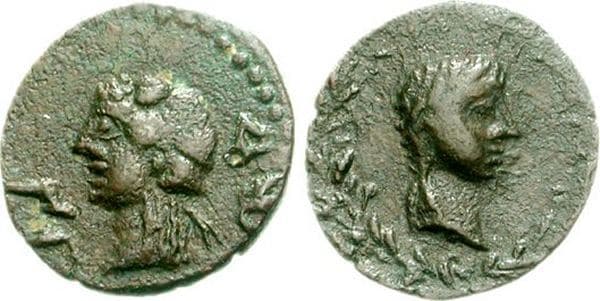 Leptis Magna RPC 841 Augustus, AE15 of Leptis Magna, Syrticae, 27 BC-AD 14