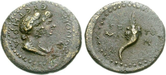 Tomis RPC 1823 Augustus AE18 of Tomis, Moesia Inferior
