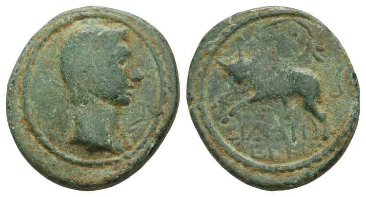 Sidon RPC 4609 Augustus AE24 of Sidon, Phoenicia