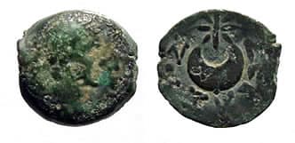Milne 9 Sear 1721 Augustus AE Dichalkon of Alexandria