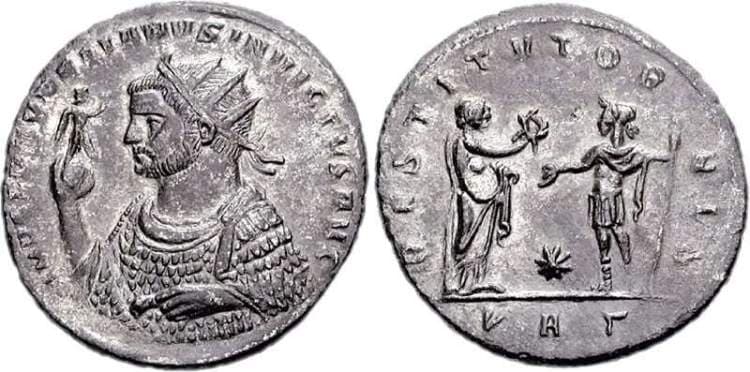 RIC 301 var (4) Estiot 84, 229 Aurelian, antoninianus