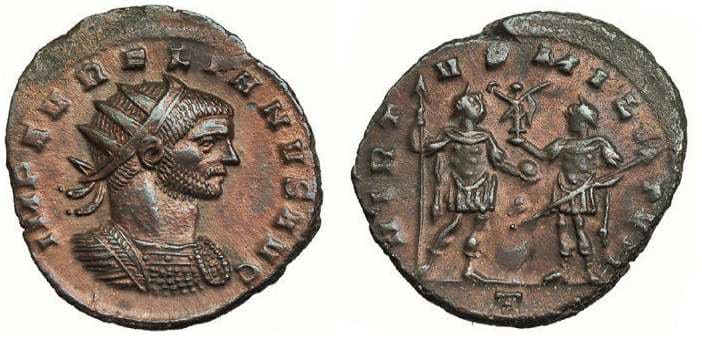 Goebl 62b3 (2) Aurelian, Milan, AE Antoninianus