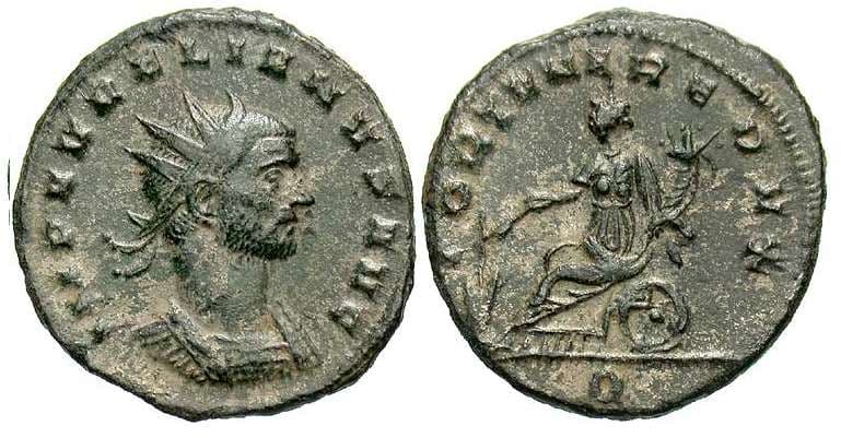 RIC 128, Q Aurelian AE Antoninianus