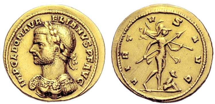 RIC 182 var (2) Aurelian, AV aureus