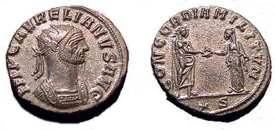 RIC 215 Aurelian plated AE Antoninianus