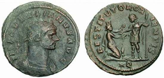 RIC 233, Q Aurelian AE antoninianus, Siscia mint