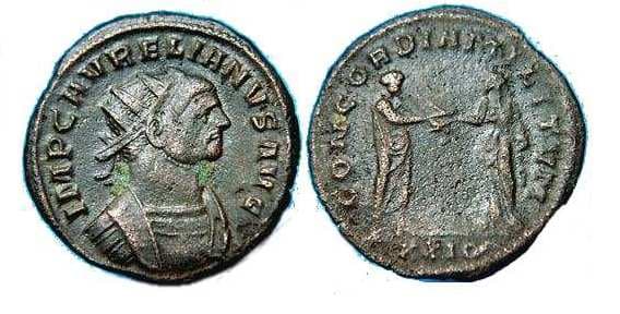 RIC 244, XXIQ Aurelian AE Antoninianus