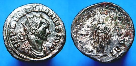 RIC 258, S Aurelian plated AE Antoninianus