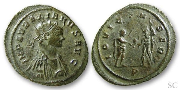RIC 260 var (2) Aurelian AE antoninianus