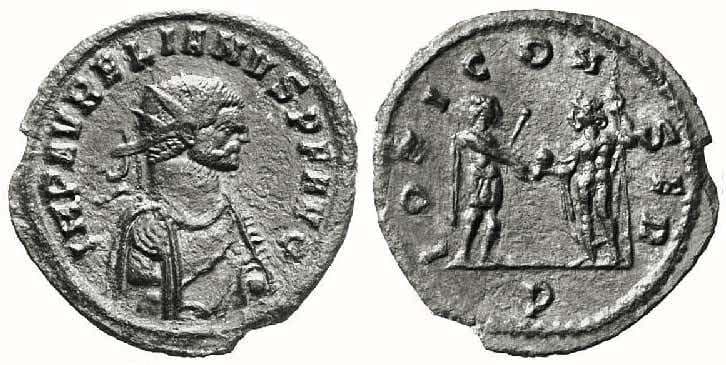 RIC 262, P var Aurelian AE antoninianus