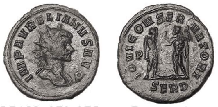 RIC 265, P Aurelian AE Antoninianus, Serdica