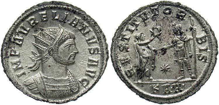 RIC 289, A Aurelian plated AE Antoninianus