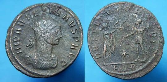 RIC 289, B Aurelian AE Antoninianus