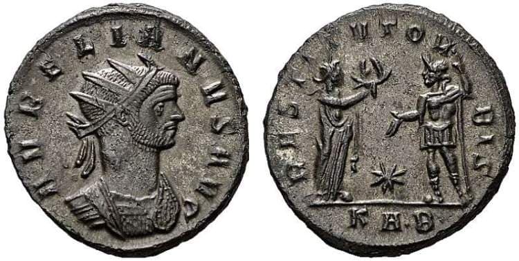 RIC 290, dot B dot Aurelian AE Antoninianus