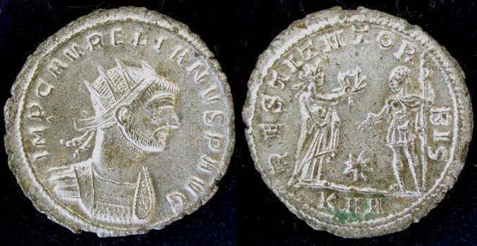 RIC 296 var Aurelianus, plated Antoninianus, Serdica, 24mm
