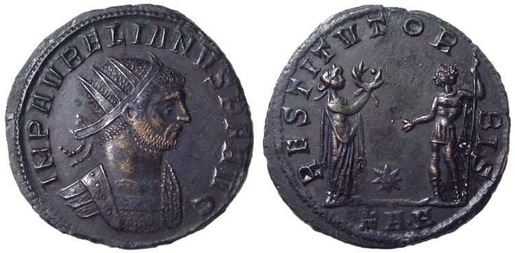 RIC 297 var, A Aurelian, AE antoninianus