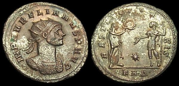 RIC 298, Δ Aurelian AR/AE Antoninianus