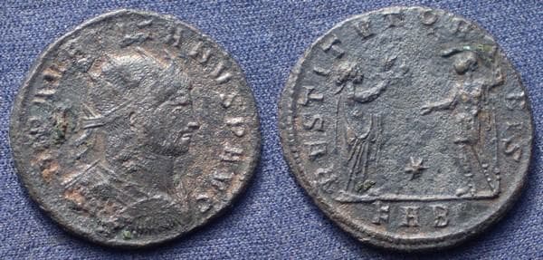 RIC 298, B var Aurelian, AE antoninianus