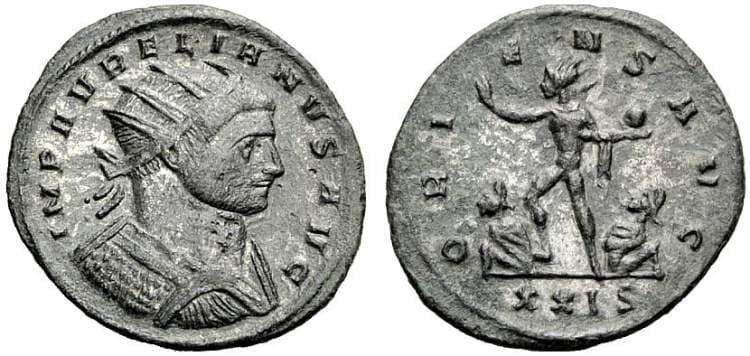 RIC 308, S Aurelian, Serdica, plated AE Antoninianus