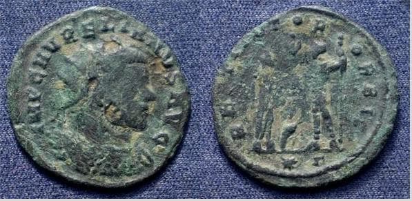 Bellinger 132-133 RIC 349 var, Γ Aurelian, Cyzicus, AE Antoninianus