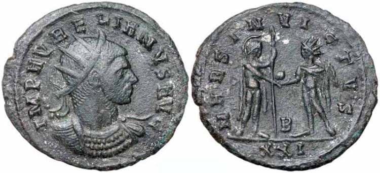 RIC 357, B Aurelian Billon antoninianus, AD 270-275
