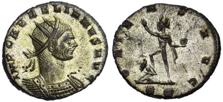 RIC 360, BC Aurelian, AE antoninianus of Cyzicus