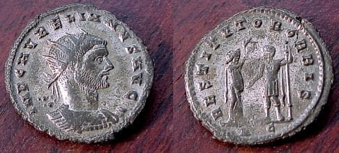 RIC 368, D Aurelian plated AE Antoninianus