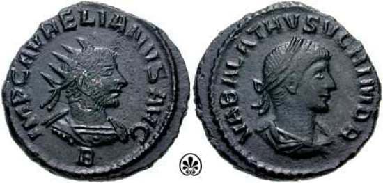 RIC 381 Aurelian and Vabalathus AE Antoninianus