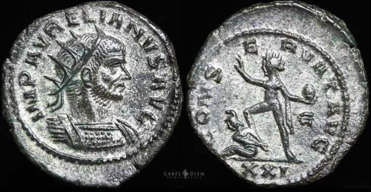 RIC 385, E Aurelian, "tinned" antoninianus, Antioch