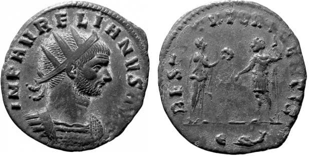 RIC 401 dolphin Aurelian, AE Antoninianus, unattributed Balkan mint or Byzantium