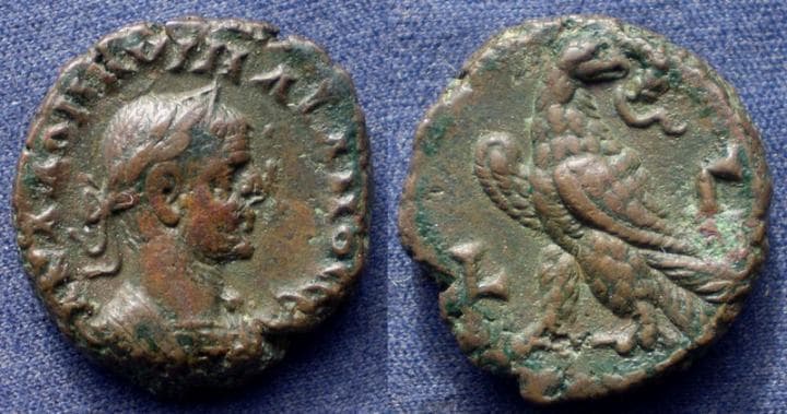 Alexandria Emmett 3923 Aurelian, Alexandria, Egypt, Potin tetradrachm
