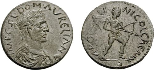 Cremna SNG Fr 1528 Aurelian AE30 of Cremna, Pisidia