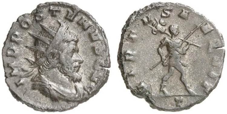 RIC 386 [postumus], T Aureolus, billon antoninianus, AD 267-268, Struck in the name of Postumus