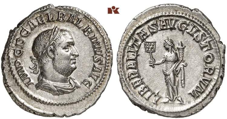 RIC 3 Sear5 8488 Balbinus Denarius