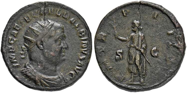 RIC 17 Balbinus AE Dupondius, Rome