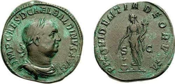 RIC 19 Sear5 8499 Balbinus AE Sestertius, IMP CAES D CAE L BALBINVS AVG, laureate, draped and cuirassed bust right / PRO