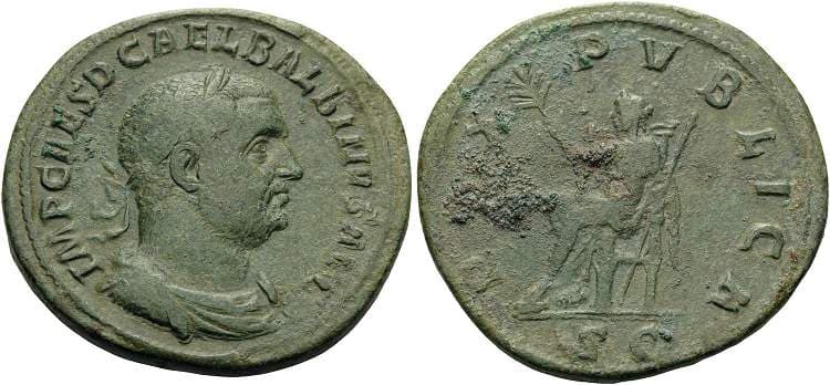 RIC 24 Balbinus AE sestertius, Rome