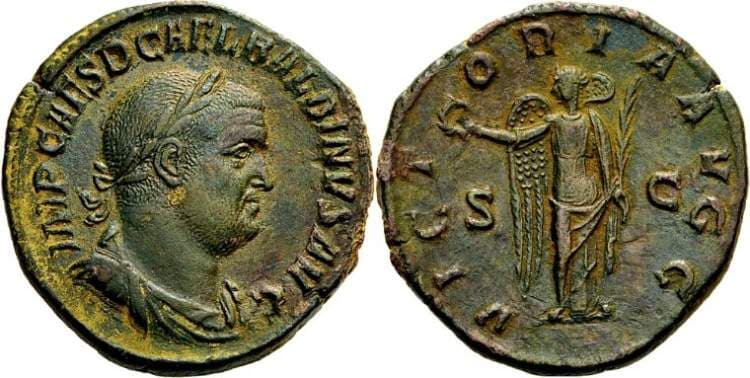 RIC 25 Sear5 8500 Balbinus AE Sestertius