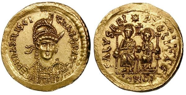 RIC 1023 Basiliscus & Marcus (autumn AD 475-August AD 476) AV Solidus