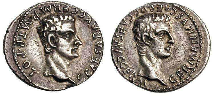 RIC 12 sear5 1815 Caligula and Germanicus Denarius