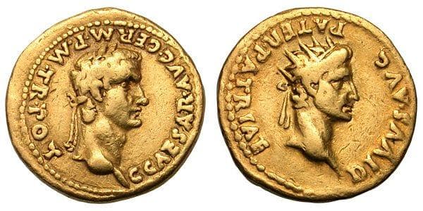 RIC 15 sear5 1807 Caligula and Divus Augustus AV Aureus