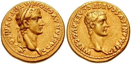 RIC 25 Caligula and Germanicus AV Aureus