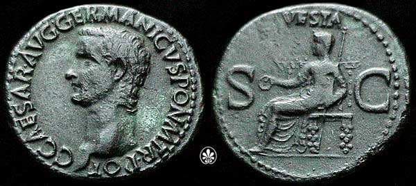 RIC 38 Sear 1803 Gaius Caligula AE As