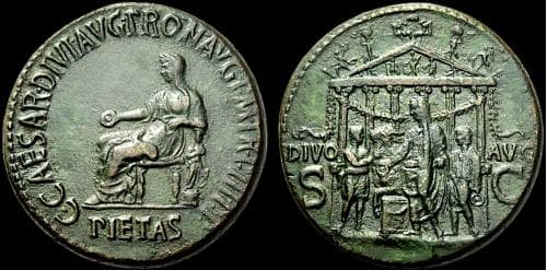RIC 44 Caligula AE Sestertius