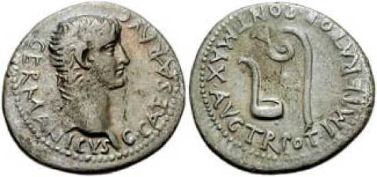 RIC 63 sear5 1798 Caligula AR Drachm of Caesarea, Cappadocia