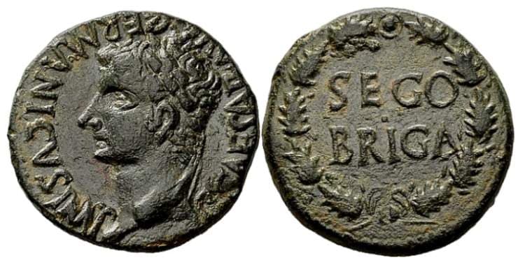 Segobriga RPC 477 Caligula AE20mm Semis of Segobriga in Spain