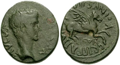 RPC 1172 Caligula AE20 of Corinth