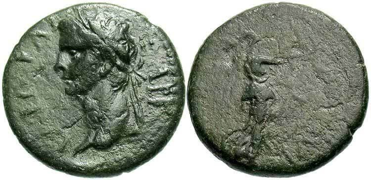 Kolossae RPC 2891 Caligula AE20 of Phrygia, Kolossae