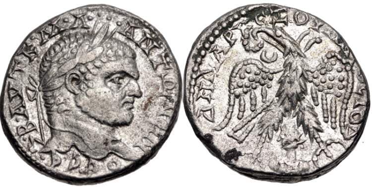 Emesa Prieur 1009 Caracalla AR Tetradrachm of Emesa, Syria