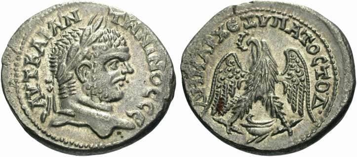 Berytos Prieur 1292 Caracalla, AR tetradrachm of Berytos, Phoenicia